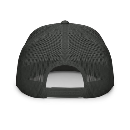 Mesh trucker cap with bold-edge designs for a striking look."