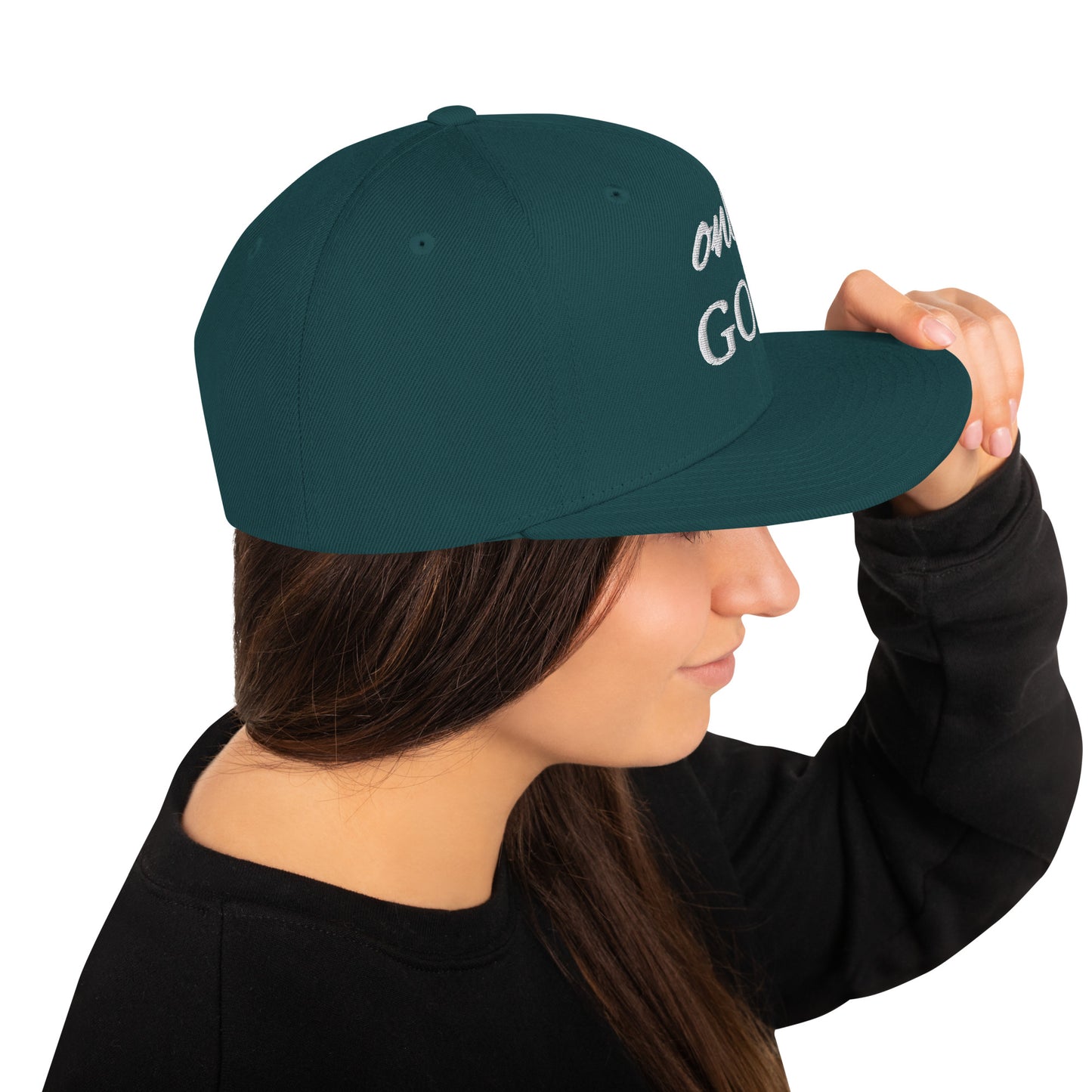 "Urban snapback hat with a sleek and modern silhouette."