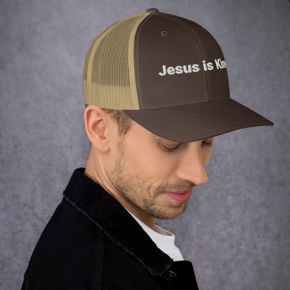 "Adjustable trucker cap with a secure fit for all activities."

