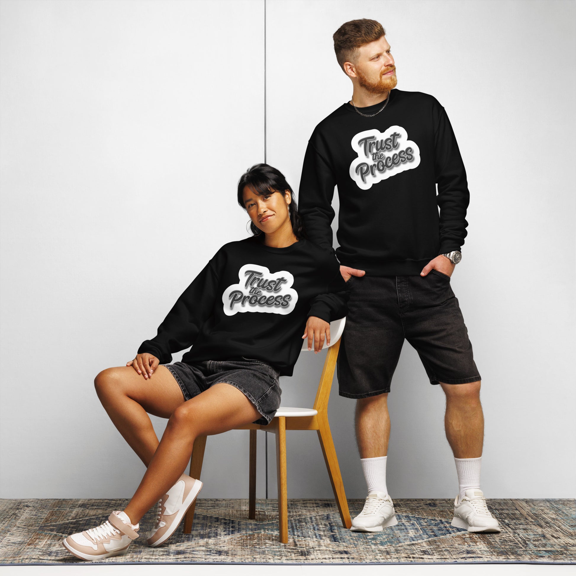 "Essential crew neck sweatshirt crafted for daily wear and durability