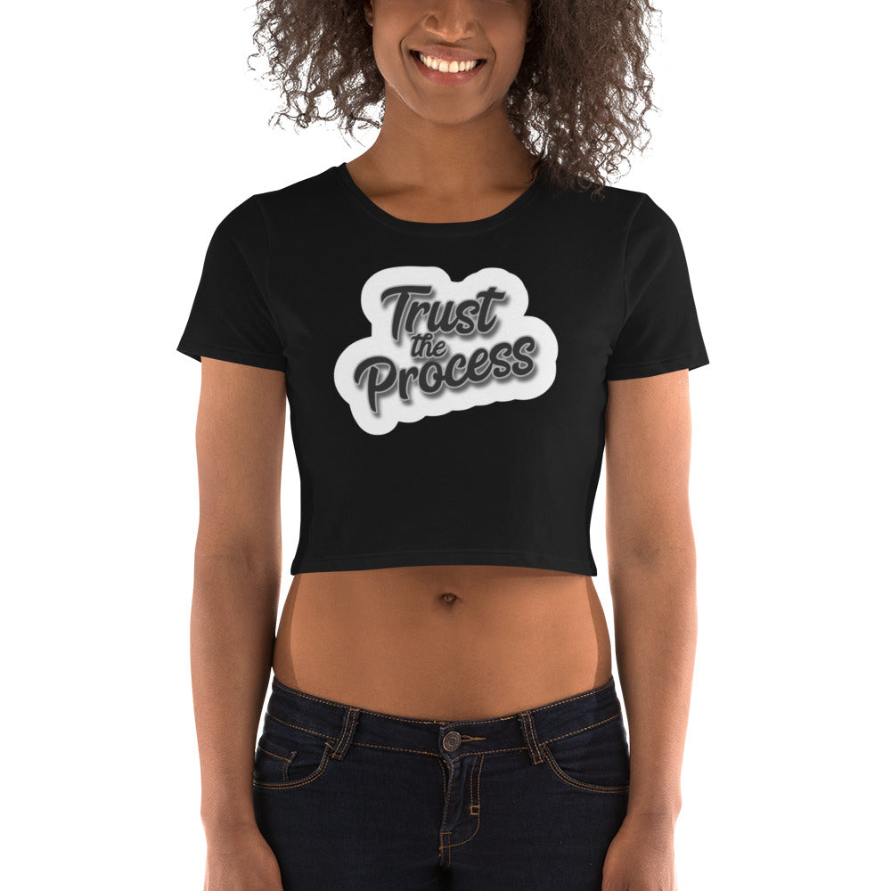 : A trendy crop tee with a sleek design and flattering fit.