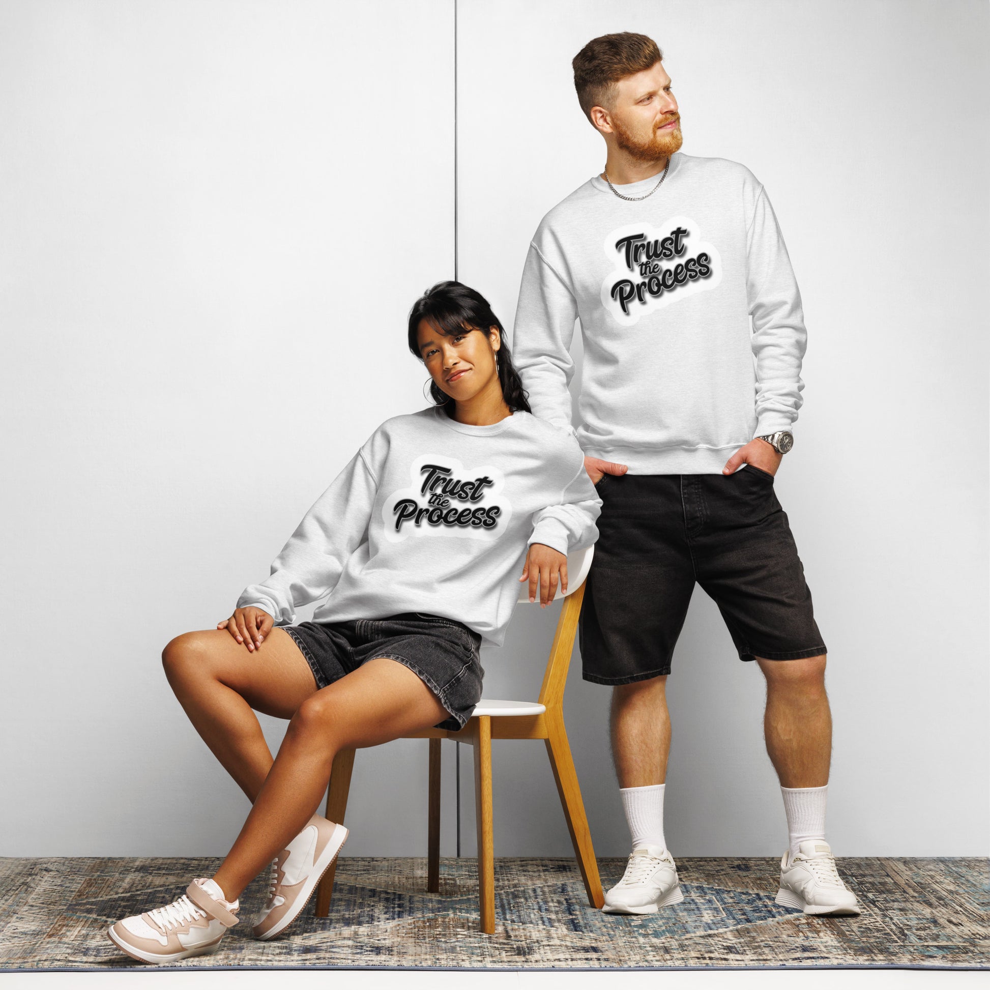 "A classic crew neck sweatshirt offering timeless style and comfort