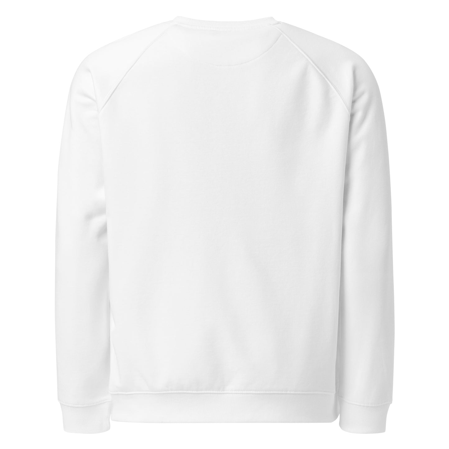 "Eco-conscious unisex raglan sweatshirt with a relaxed, casual fit